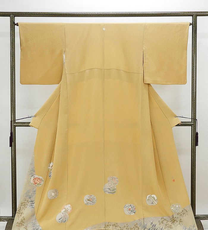 楽天市場】【ポイント10倍】色留袖 正絹 家屋風景模様 身丈162cm 裄丈