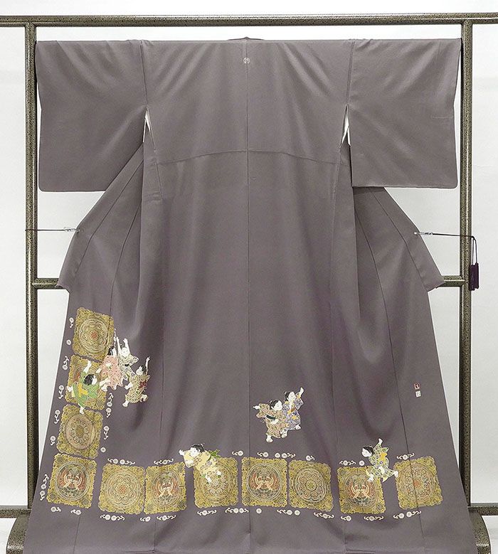 楽天市場】色留袖 正絹 加賀友禅 上坊寺正良作 色留袖美品 三つ