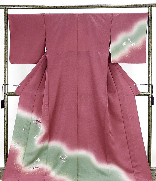 30％銀行割引＼10％OFF+20％クーポン券／単衣 短い訪問着 新品 仕立てもの売り上げ金 正絹 単衣 貝紫友禅 四季花辻が花飾りつけ 短い訪問着 新品仕立てもの済 御召しもの wb1613