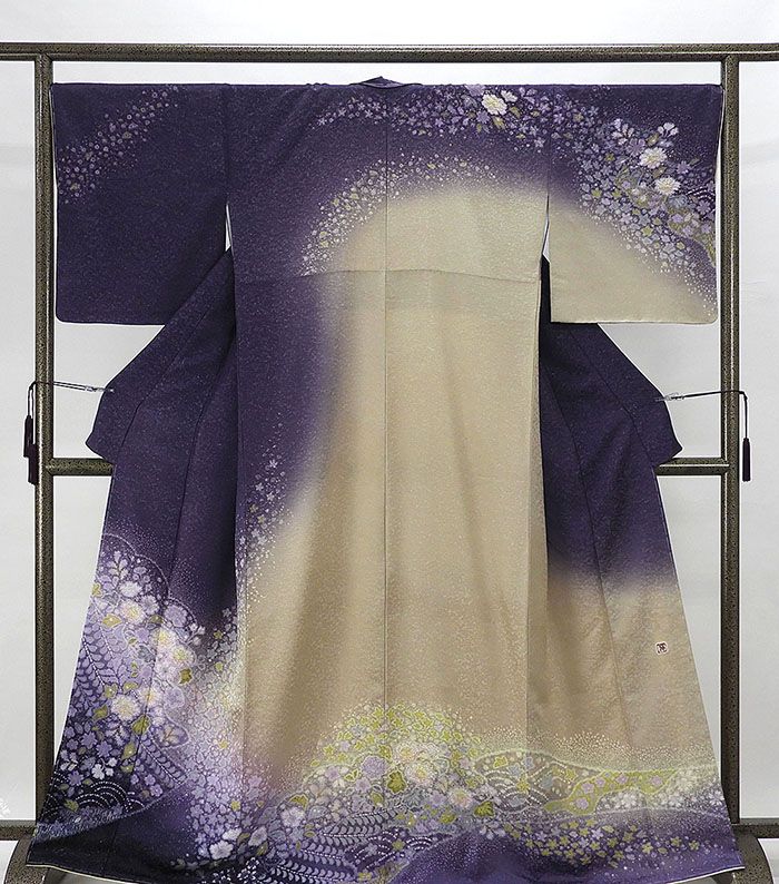 【ポイント10倍】訪問着 新品仕立済 正絹 絞り染色作家 吉乃一廉作 身丈164.5cm 裄丈68cm 辻が花模様 新品 仕立て上がり 着物 結婚式 入学式 卒業式 b1015