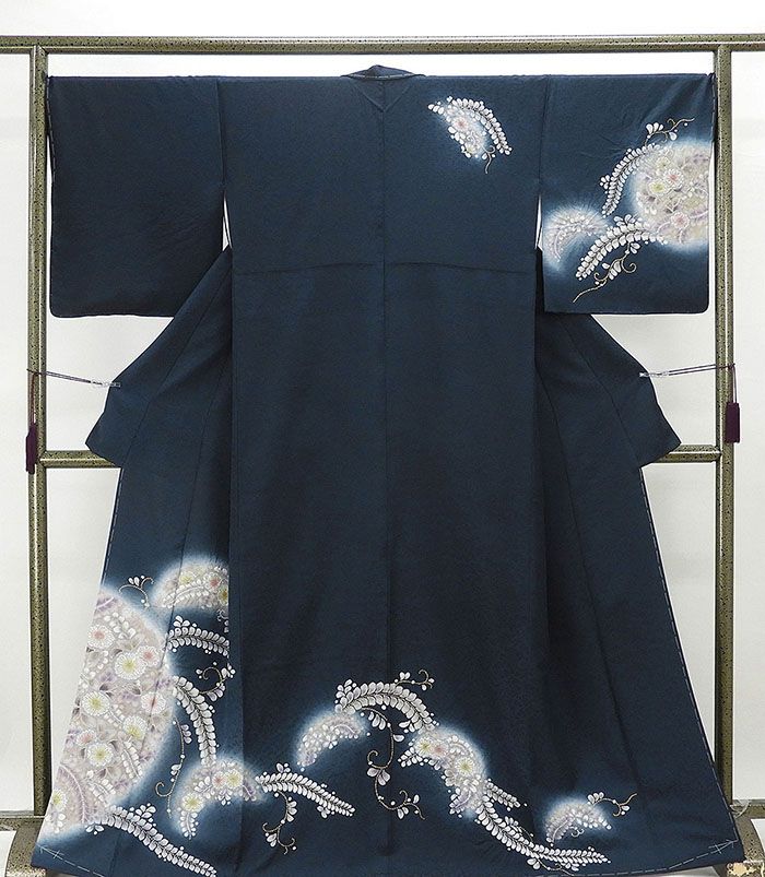 40％銀行割引＼20％OFF+20％クーポン券／短い訪問着 新品仕立てもの済 正絹 辻が花 短い訪問着 身たけ165糎 裄丈68糎 新品 仕立てもの売り上げ金 御召しもの b1979