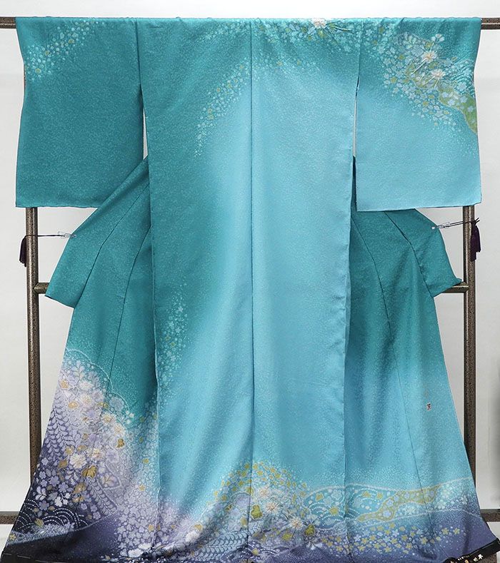 正絹　 本金箔　 京友禅　色留袖　 新品　仮絵羽 未仕立品　純金保証書付き 千總謹製 落款入 黒留袖 仮絵羽 未仕立て品 金駒 手刺繍 金彩 八