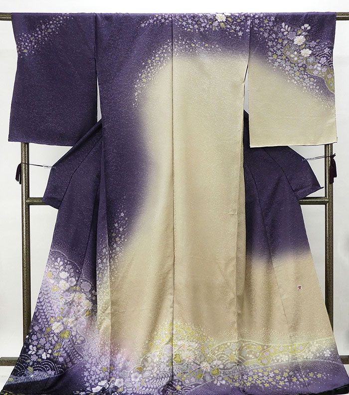 正絹・逸品・吉乃一廉作・幻染辻が花お振袖・金通し布・現代サイズ 正絹・逸品・吉乃一廉作・幻染辻が花お振袖・金通し布・現代