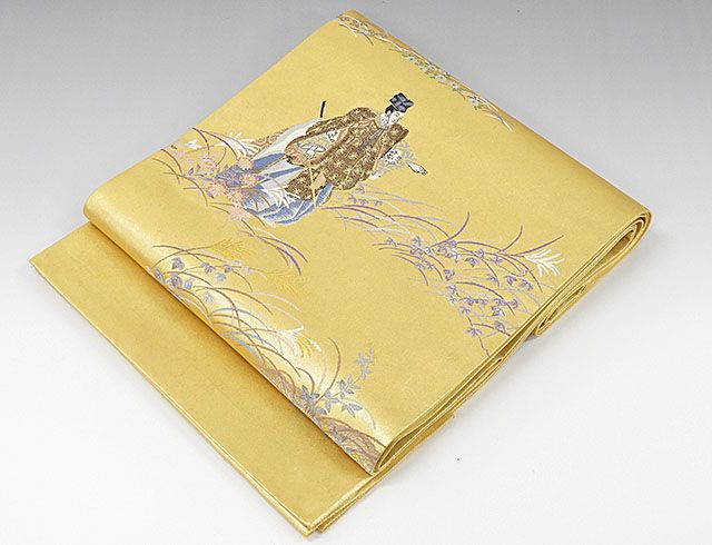 ＼30％OFFクーポン配布中／袋帯 正絹 本金箔時代草花模様 袋帯 良品 リサイクル｜きもの翔鶴