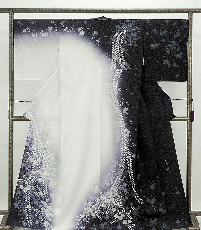 楽天市場】極上逸品『吉野一廉』神秘の辻が花訪問着/黒/落款有