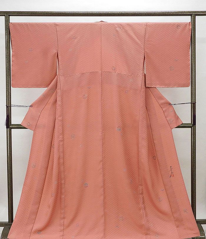 ＼20％OFFクーポン+ポイント5倍／単衣 小紋 新品 仕立て上がり 正絹 単衣 染色作家 浅井青仁作 身丈164.5cm 裄丈68cm 小紋 新品仕立済 着物 wc1177