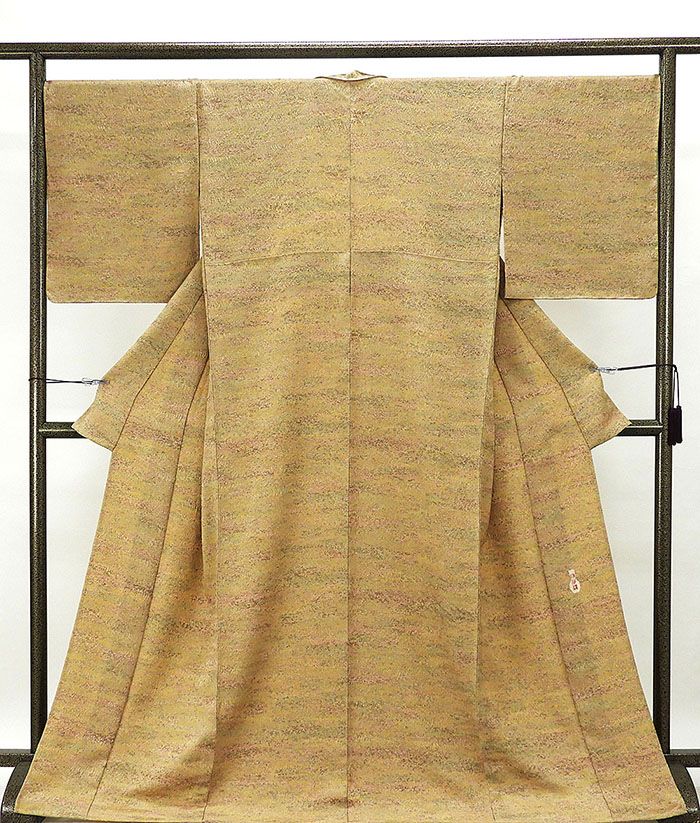 ＼ポイント10倍／単衣 小紋 新品 仕立て上がり 正絹 陶彩染 加藤唐九郎 単衣 身丈166cm 裄丈68cm 小紋 新品仕立済 着物 wc1192｜きもの翔鶴