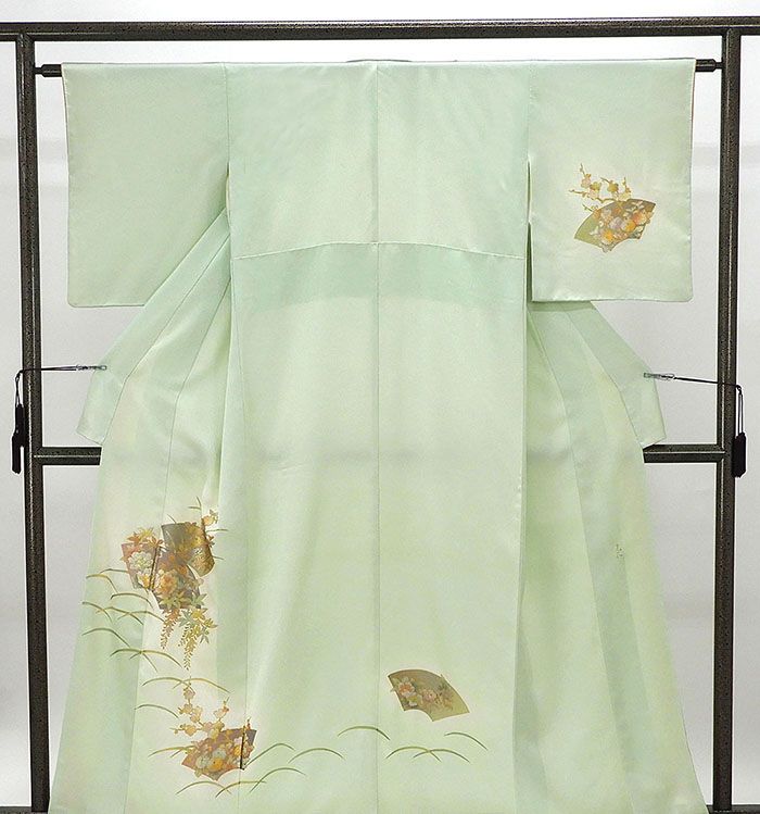 専用！逸品【美品】正絹寿光織色留袖♪風景柄♪浅葱色No.71 楽天市場】【ポイント10倍】色留袖 美品 正絹 金彩友禅 和田光正作 扇