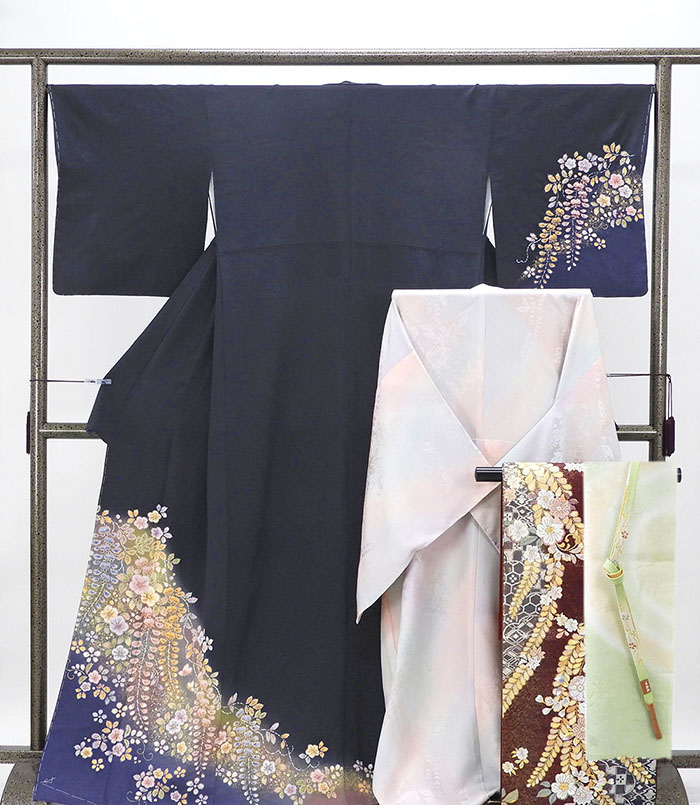 【ポイント10倍】訪問着 辻が花 絞り 5点 セット 未使用 正絹 桐屋翠山工房 付下げ 身丈164cm 裄丈66.5cm 未着用 美品 新古品 未使用品 着物 結婚式 入学式 卒業式 b4275