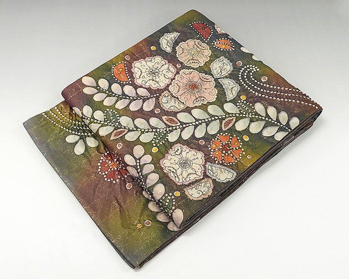 \30%OFFクーポン配布中/袋帯 正絹 絞り辻が花模様 袋帯 リサイクル g0541|きもの翔鶴