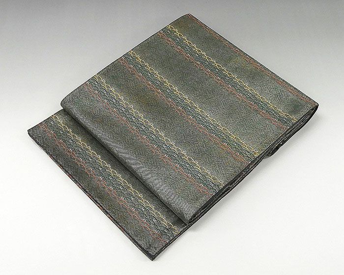 ＼20％OFFクーポン+ポイント5倍／袋帯 正絹 染色作家 草野一騎作 露芝模様 袋帯 良品 リサイクル g0648