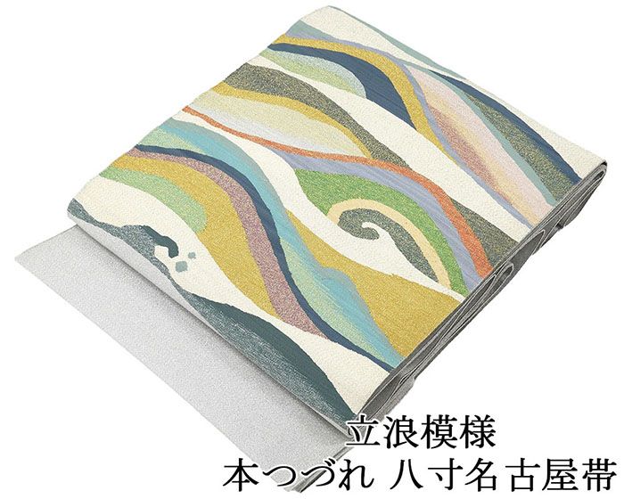 楽天市場】名古屋帯 正絹 新品 仕立て上がり 花幾何模様 本つづれ 爪掻
