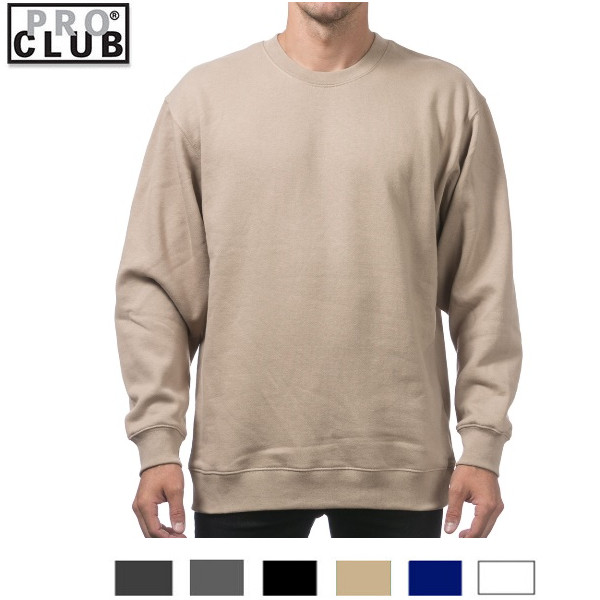 プロクラブ PRO CLUB 13OZ ヘビーウェイト クルーネック スウェットシャツ トレーナー Heavyweight Crew Neck Fleece Pullover Sweater 141 (13oz)