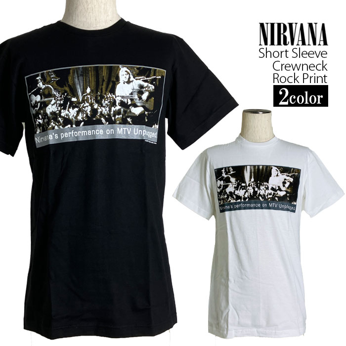 ニルヴァーナ バンドTシャツ NIRVANA ニルヴァーナ Tシャツ バンドTシャツ ブラック LIVE