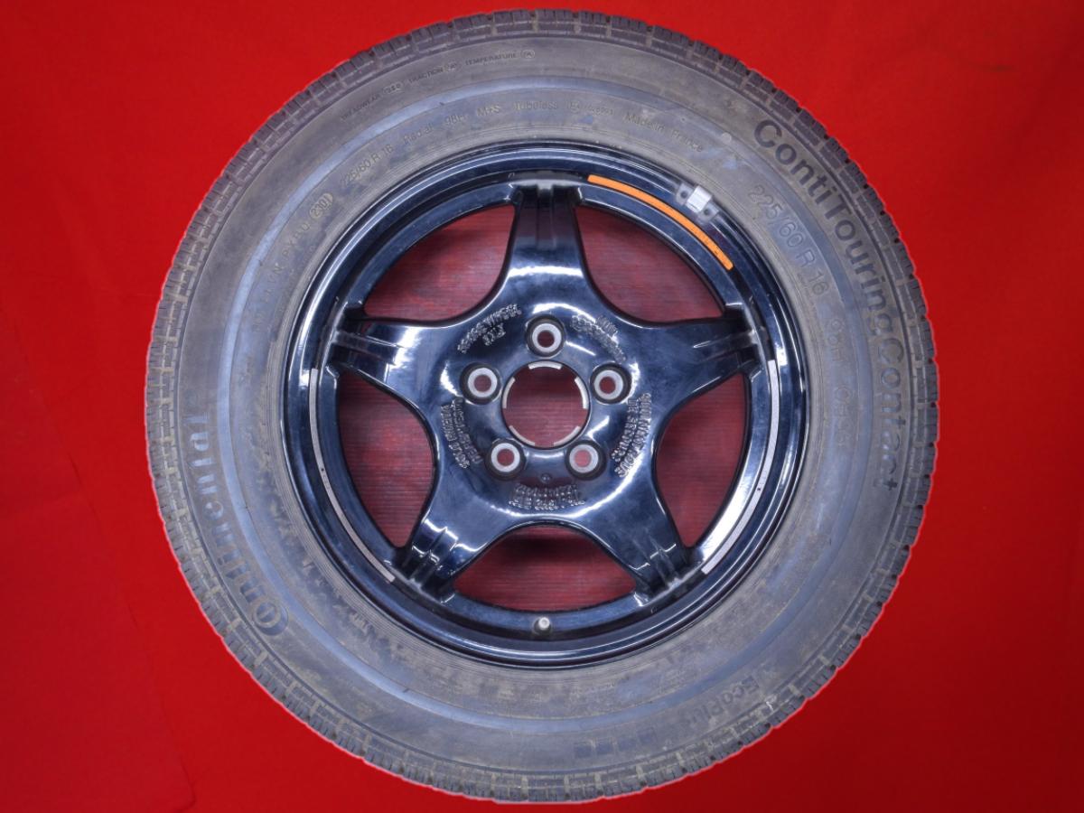 コンチネンタル コンチ ツーリング コンタクト CH95 CONTINENTAL ContiSportContact TOURINGCONTACT CH95 225/60R16 98H メルセデス-ベンツ 純正スペア(テンパー/応急)用アルミホイール 7.5Jx16 +51 5/112 ブラック(黒色)系 10,153円