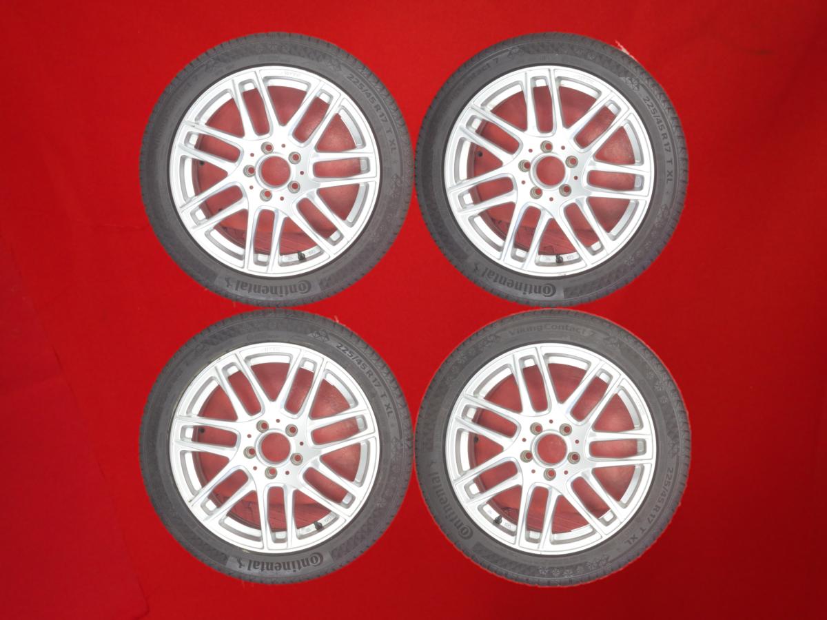 コンチネンタル コンチ バイキング コンタクト7 CONTINENTAL ContiSportContact VIKINGCONTACT 7 225/45R17 94T EURO AFG EURO AFG 7Jx17 +49 5/112 シルバー(銀色)系
