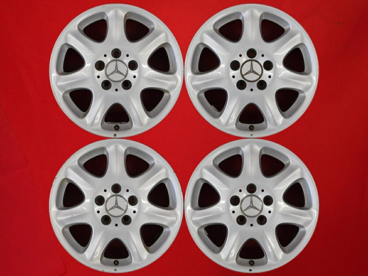 メルセデス-ベンツ S(W220)純正7本スポーク 7.5Jx16 +46 5/112 シルバー(銀色)系 Sクラス｜中古タイヤ・ホイールの太平タイヤ 20,350円