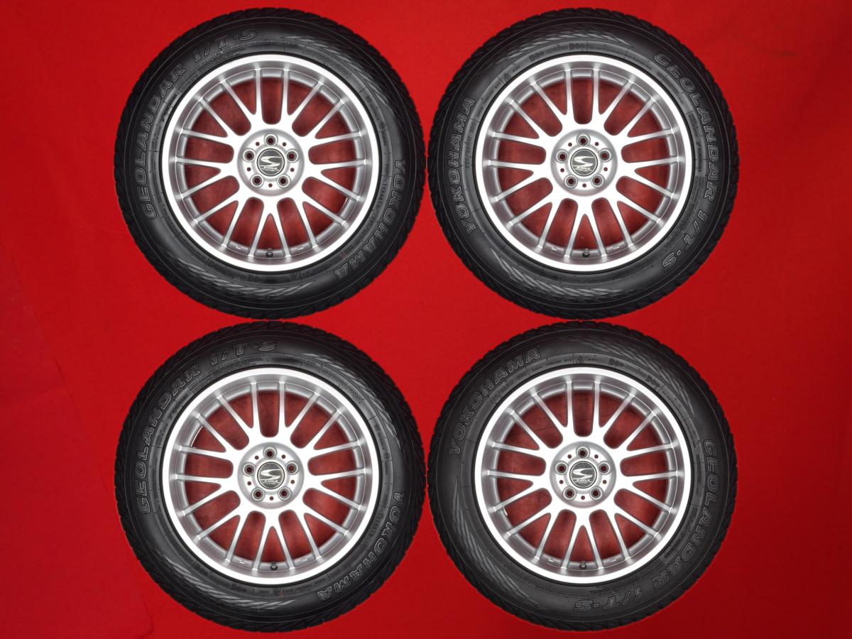 ヨコハマ ジオランダー I/T-S YOKOHAMA GEOLANDAR I/T-S 225/60R17 99Q S-HOLD(エスホールド) GLANZ(グランツ) 6.5Jx17 +45 5/100 シルバー(銀色)系 レガシィ ツーリング ワゴン レガシィ アウトバック