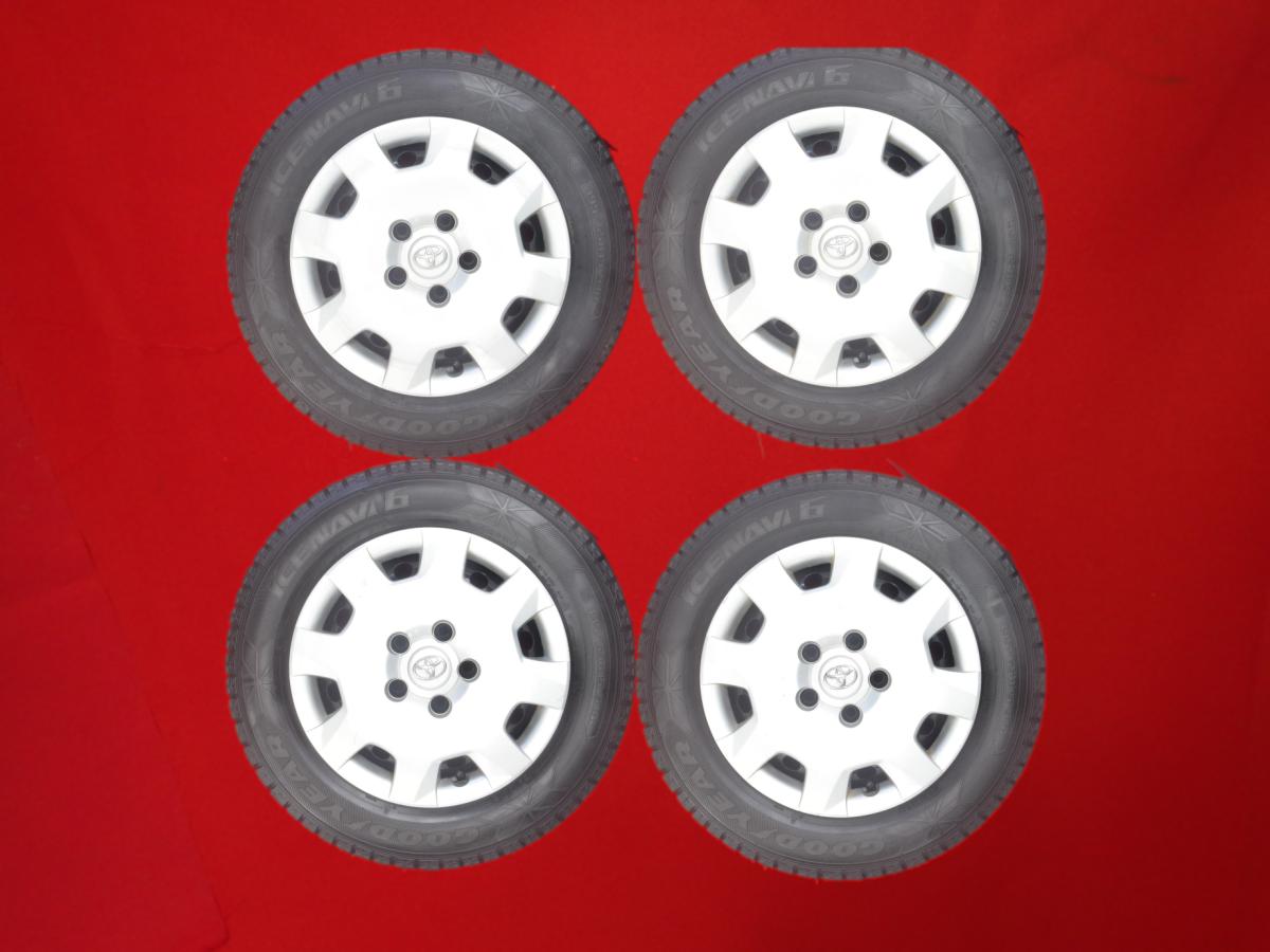 グッドイヤー アイスナビ 6 GOODYEAR ICENAVI 6 195/65R15 91Q ヴォクシー-ノア (R70系)純正スチール〈フルホイールキャップ付〉 6Jx15 +50 5/114.3 シルバー(銀色)系 ノア エスクァイア ヴォクシー アイシス