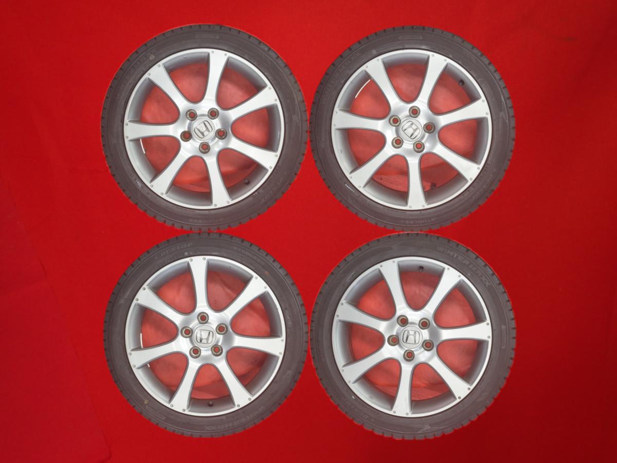 ダンロップ ウィンター MAXX 02(WM02) DUNLOP WINTER MAXX 02 225/45R18 91Q オデッセイ (RB1-2)アブソルート後期純正 7Jx18 +55 5/114.3 ガンメタ系 ステップワゴン ヴェゼル オデッセイ