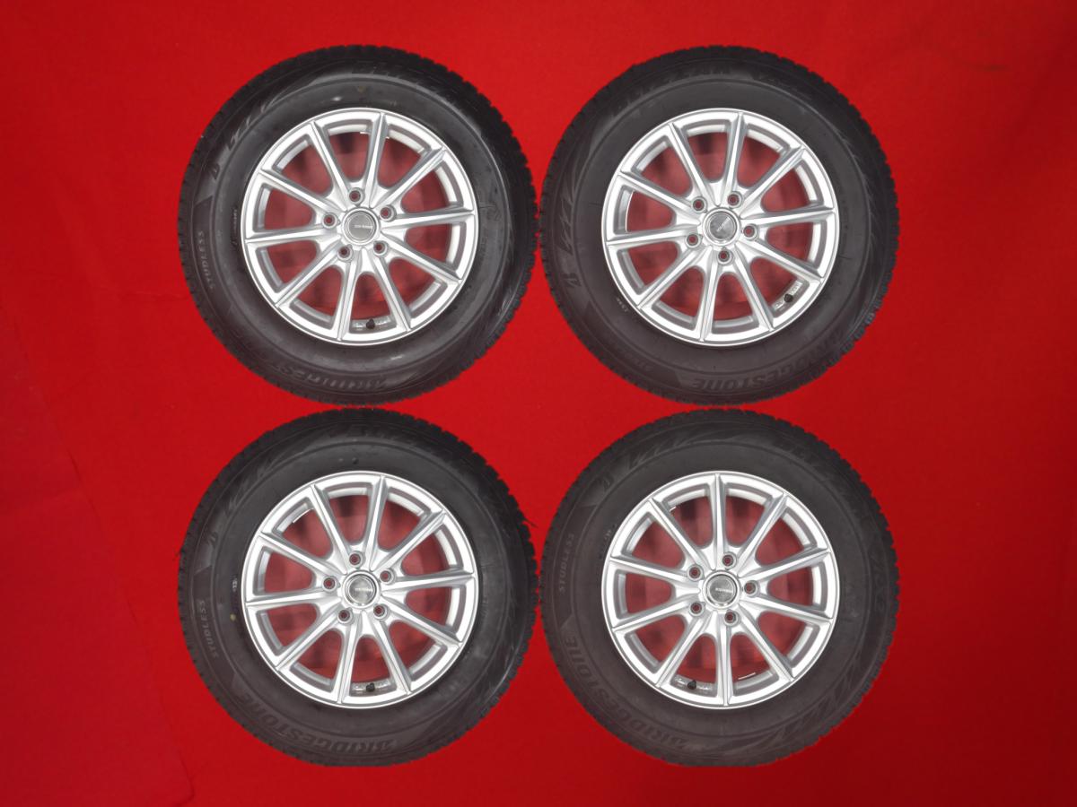 ブリヂストン ブリザック VRX2 BRIDGESTONE BLIZZAK VRX2 215/65R16 98Q ECO FORME エコフォルム SE-15 6.5Jx16 +38 5/114.3 シルバー(銀色)系 デュアリス プレサージュ ラグレイト パジェロ イオ エルグランド ヴェルファイア MPV エクストレイル アルファード｜中古タイヤ・ホイールの太平タイヤ