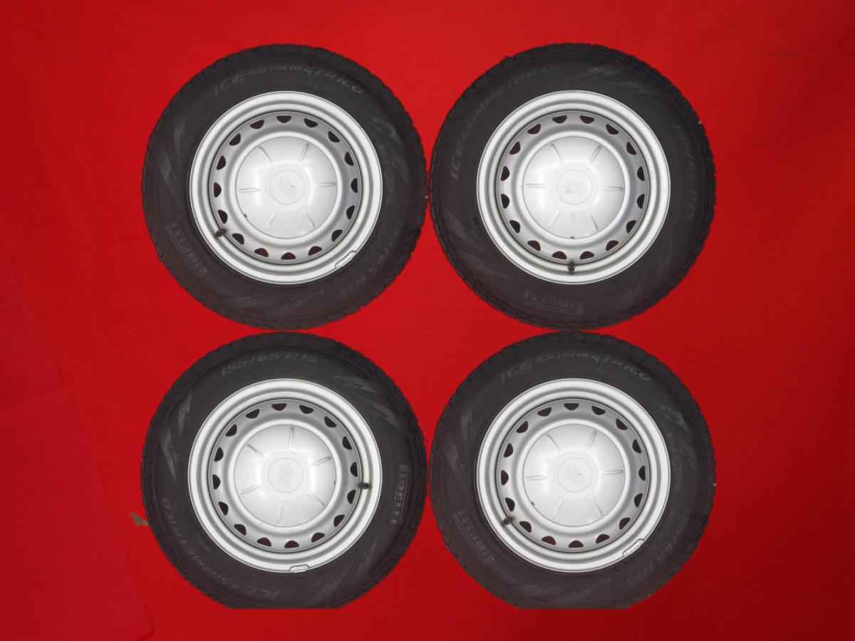 ピレリ アイス アシンメトリコ PIRELLI ICE ASIMMETRICO 195/65R15 91Q マルチスチール 〈センターハブキャップ付〉 6Jx15 +45 4/100 114.3 シルバー(銀色)系 ブルーバード シルフィ インスパイア アコード ワゴン セレナ カーゴ カローラ フィールダー アコード クルー リ 26,180円