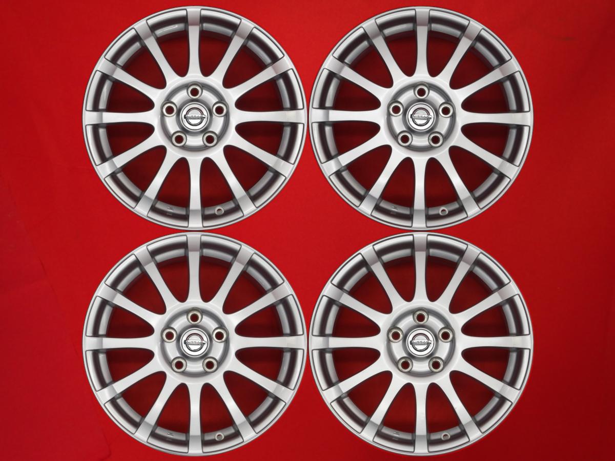 ニッサン 純正12本スポーク 7Jx17 +45 5/114.3 シルバー(銀色)系 キックス ジューク リーフ e+ セレナ エクストレイル