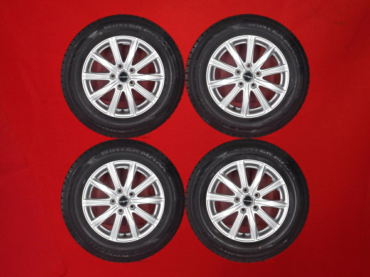 ダンロップ ウィンター MAXX 02(WM02) DUNLOP WINTER MAXX 02 215/65R16 98Q バルミナ BALMINUM KR10 6.5Jx16 +38 5/114.3 シルバー(銀色)系 パジェロ イオ エルグランド デュアリス MPV アルファード エクストレイル プレサージュ ヴェルファイア|中古タイヤ・ホイールの太平タイヤ