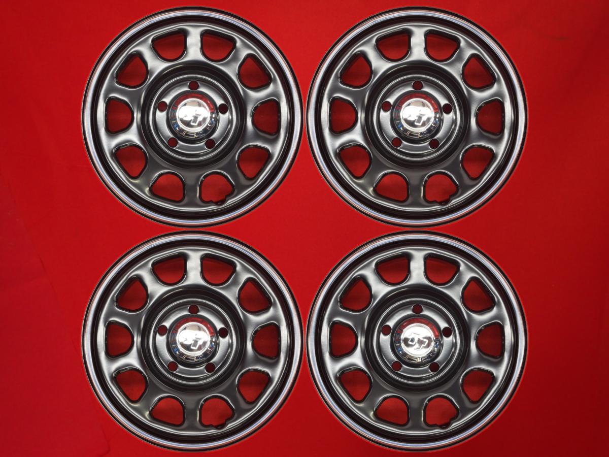 ☆TT Dスチール(RED&BLUEライン有) 5.5Jx14 +45 5/114.3 ブラック(黒色)系 タウンエース バン|中古タイヤ・ホイールの太平タイヤ