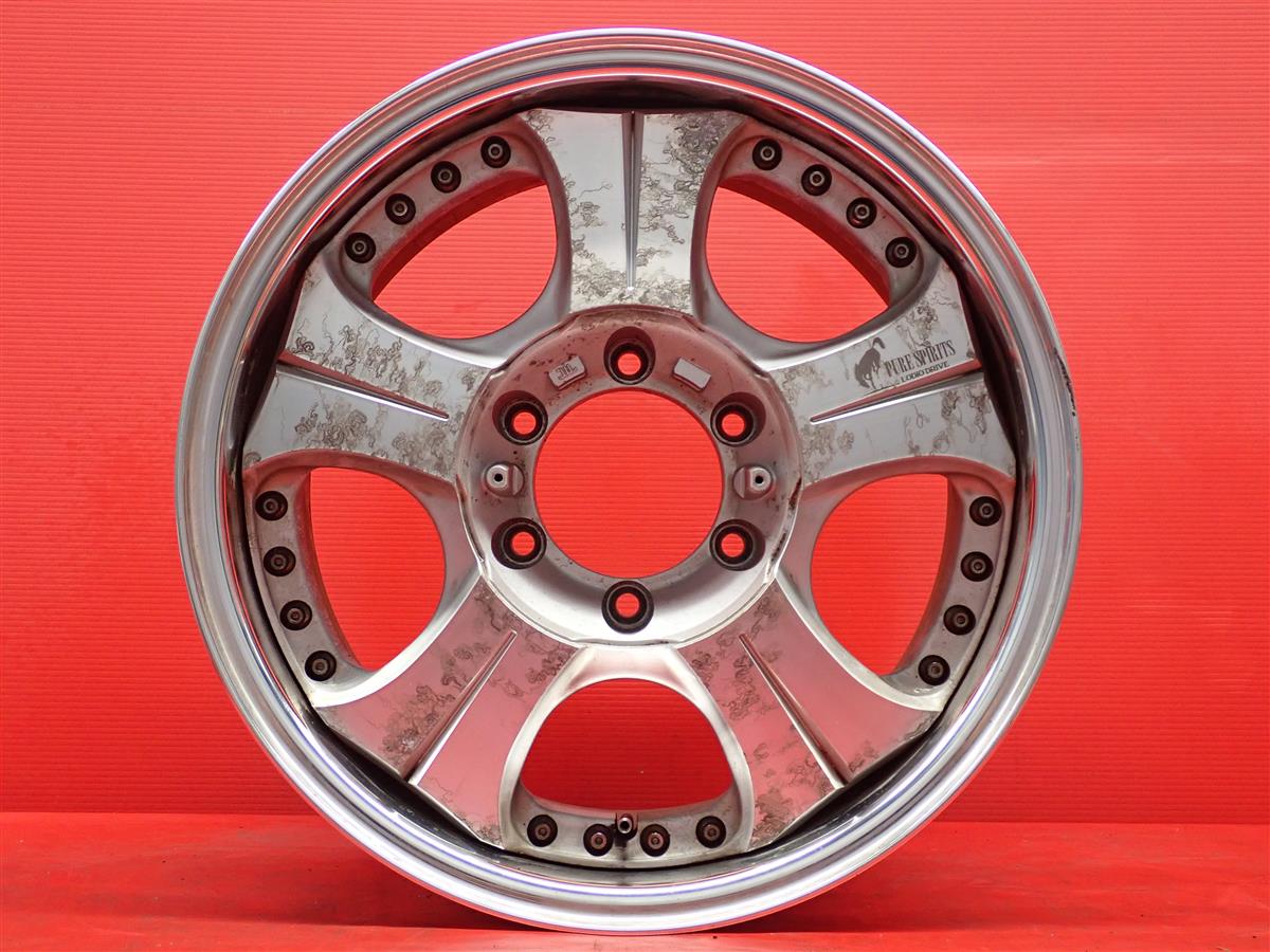 LODIO DRIVE(ロデオ ドライブ) PURE SPRITS ROWEL(ラウウェル) 8Jx17 +18 6/139.7 ポリッシュ系 シルバーポリッシュ(シルバー&ポリッシュ)｜中古タイヤ・ホイールの太平タイヤ