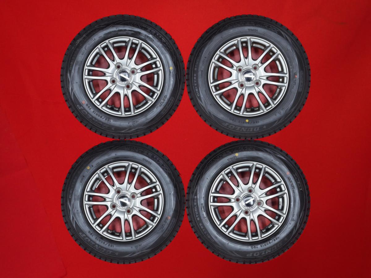 ダンロップ ウィンター MAXX 01(WM01) DUNLOP WINTER MAXX 01 155/80R13 79Q NEXTA 7スポーク 5Jx13 +36 4/100 ガンメタ系 ブーン ウイングロード カローラ ミラージュ ADワゴン マーチ ヴィッツ サニー ファミリア ワゴン ソシアル カルタス クレセント ファミリア パッソ|中古タイヤ・ホイールの太平タイヤ