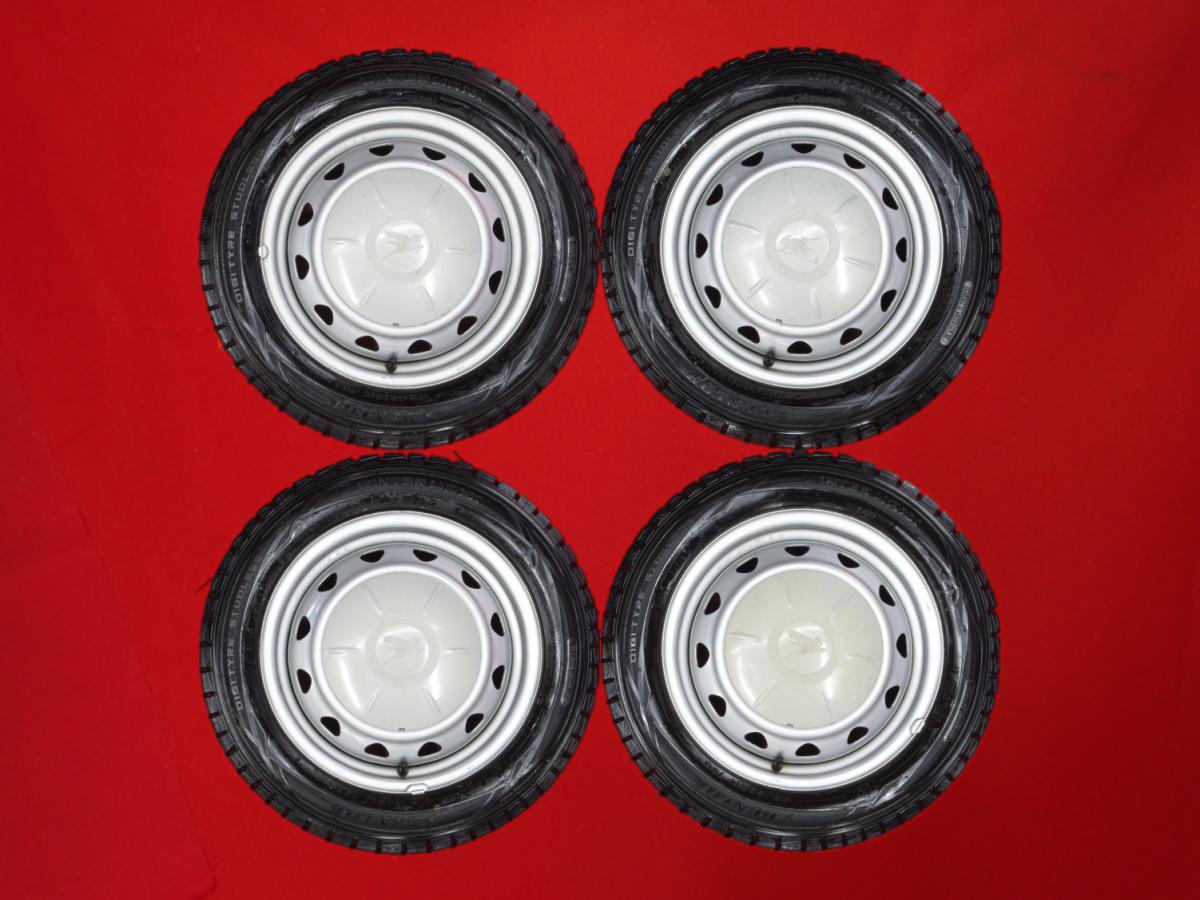 ダンロップ ウィンター MAXX 01(WM01) DUNLOP WINTER MAXX 01 175/60R14 79Q マルチスチール 〈センターハブキャップ付〉 5Jx14 +39 4/100 114.3 シルバー(銀色)系 カルディナ バン CR-X デミオ マーチ スプリンター フェスティバ カローラ ストーリア スイフト レビュー イ