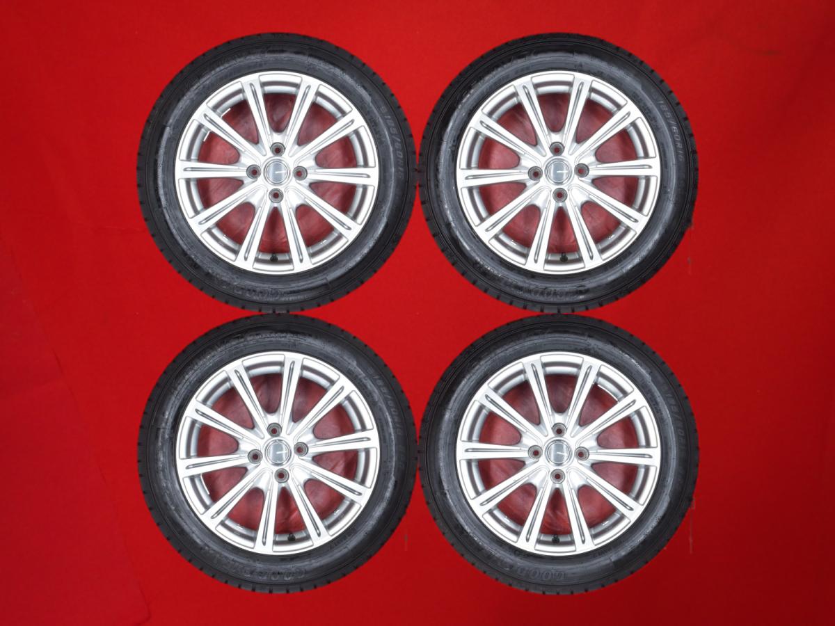 グッドイヤー アイスナビ 7 GOODYEAR ICENAVI 7 185/60R16 86Q MILLOUS(ミルアス) PS 6Jx16 +42 4/100 シルバー(銀色)系 フィット ラクティス マツダ2 デミオ アクア|中古タイヤ・ホイールの太平タイヤ