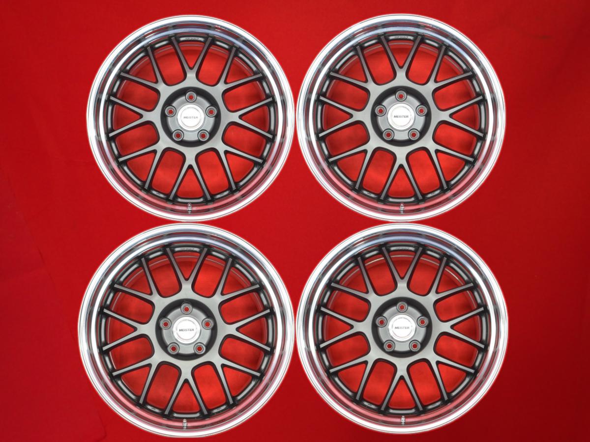 MEISTER(マイスター) M1R 8.5/9.5Jx19 +40 5/114.3 ポリッシュ系 ガンメタ系 マークX シーマ フェアレディZ ロードスター スカイライン クーペ ソアラ