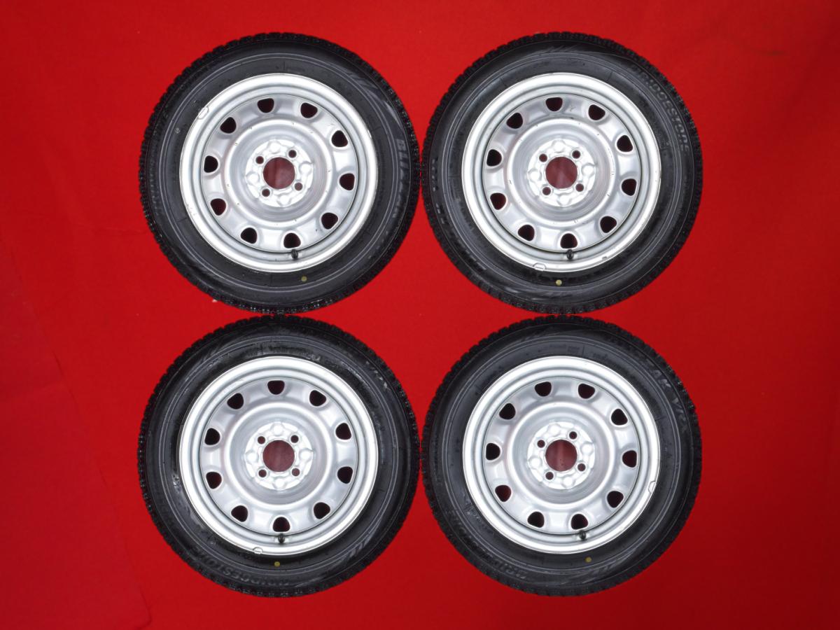 ブリヂストン ブリザック VRX BRIDGESTONE BLIZZAK VRX 185/60R15 84Q マルチスチール 〈キャップ無〉 5.5Jx15 +43 4/100 シルバー(銀色)系 エリオ ベルタ アクア ヴィッツ カローラ フィールダー iQ カローラ フィット ハイブリッド スプラッシュ スイフト エアウェイブ イ|中古タイヤ・ホイールの太平タイヤ