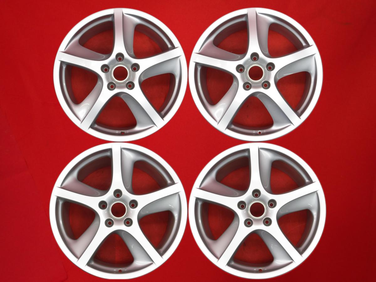 ポルシェ カイエン純正5本エアロスポーク 9/10Jx20 +60 5/130 シルバー(銀色)系|中古タイヤ・ホイールの太平タイヤ