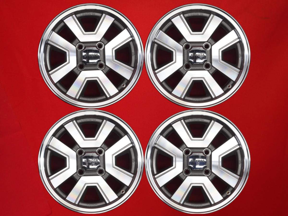 トヨタ 純正4スポーク 6Jx15 +20 4/114.3 ポリッシュ系 シルバーポリッシュ(シルバー&ポリッシュ) ソアラ マークII ワゴン カリーナFR｜中古タイヤ・ホイールの太平タイヤ