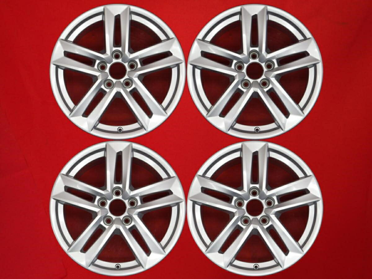 アウディ A5/S5(8W)純正5エアロスポーク 7Jx17 +42 5/112 シルバー(銀色)系 A3 スポーツバック A4 CABRIOLET Q3 A3 Q2 A4 A6 A4 アバント A6 アバント TT クーペ TT クーペ/TTロードスター