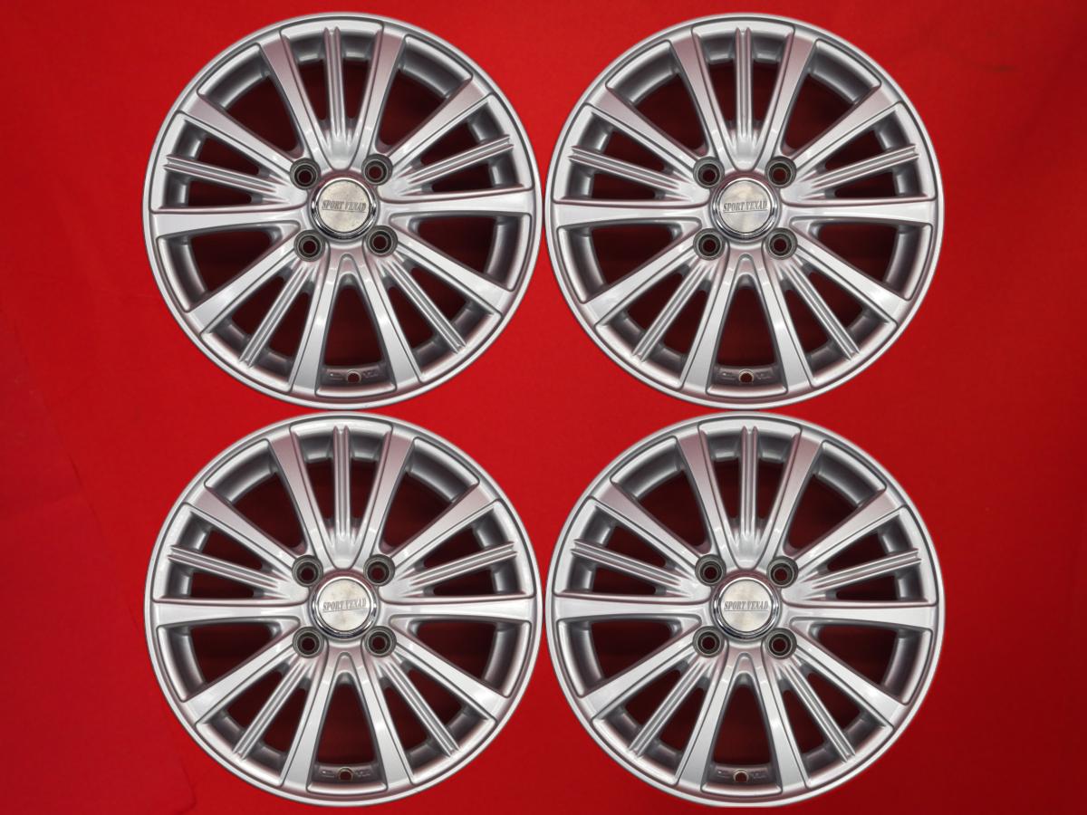 SPORT VENAD 5トリプルスポーク 5.5Jx14 +45 4/100 シルバー(銀色)系 アクア ヴィッツ マーチ カローラ スイフト ノート フィット