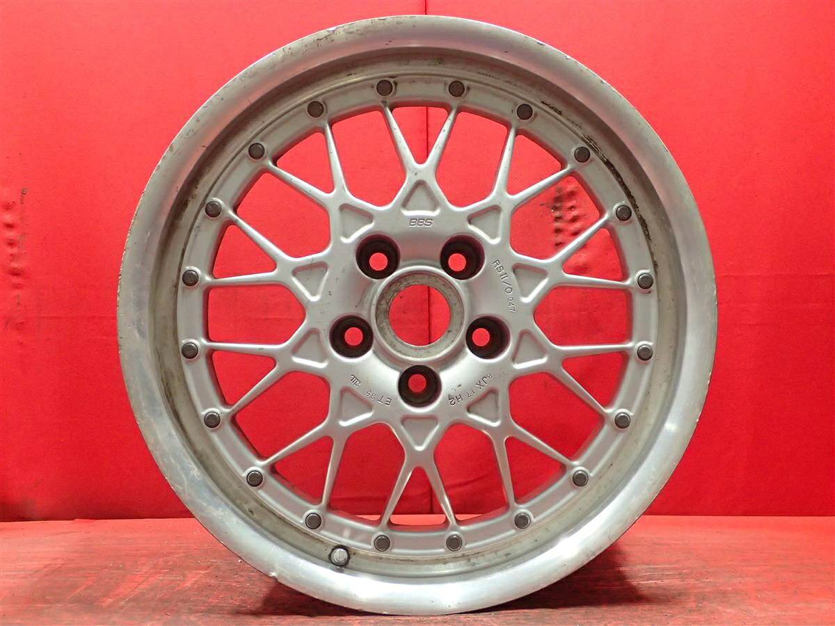 BBS RSII OPEN 8Jx17 +35 5/114.3 ポリッシュ系 シルバー(銀色)系