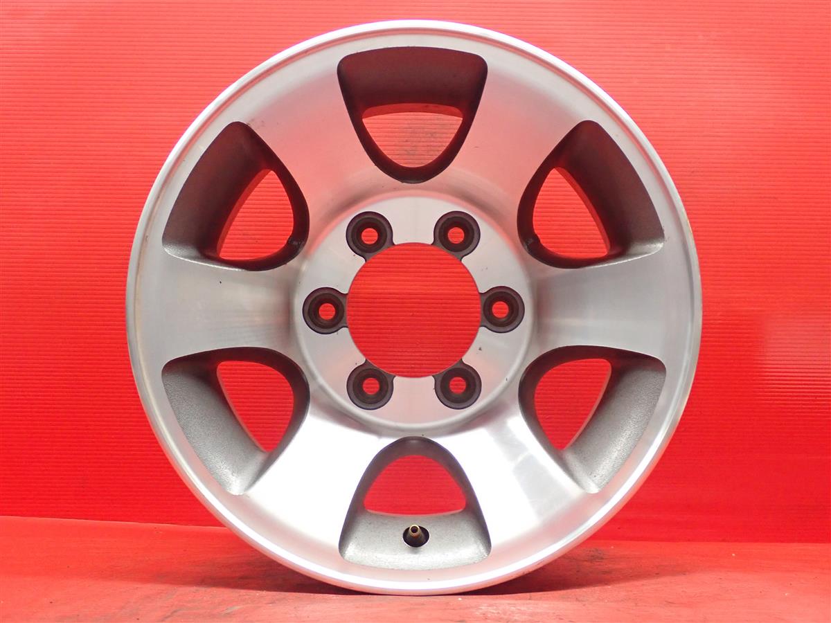 パジェロ ワイド純正6本スポーク 7Jx15 +5 6/139.7 ガンメタポリッシュ(ガンメタ&ポリッシュ)｜中古タイヤ・ホイールの太平タイヤ