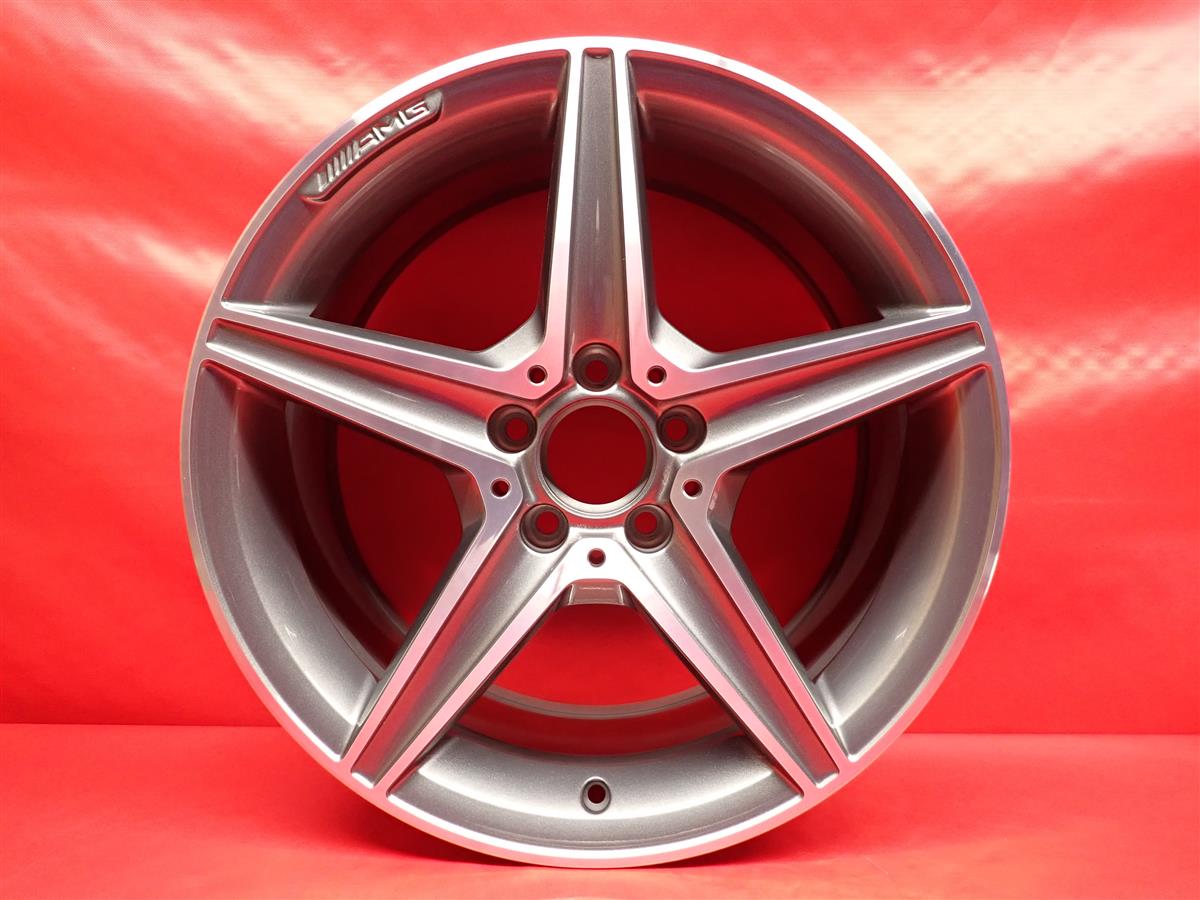 メルセデス-ベンツ C(W205)純正 AMG 18inch 8.5Jx18 +49 5/112 ガンメタポリッシュ(ガンメタ&ポリッシュ)