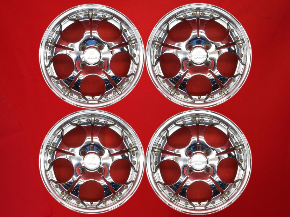 Altstadt(アルトシュタット) プレビオ 6.5Jx15 +35 4/100 ポリッシュ系 メッキ デミオ マーチ ヴィッツ ポルテ サクシード プロボックス ファンカーゴ シエンタ|中古タイヤ・ホイールの太平タイヤ