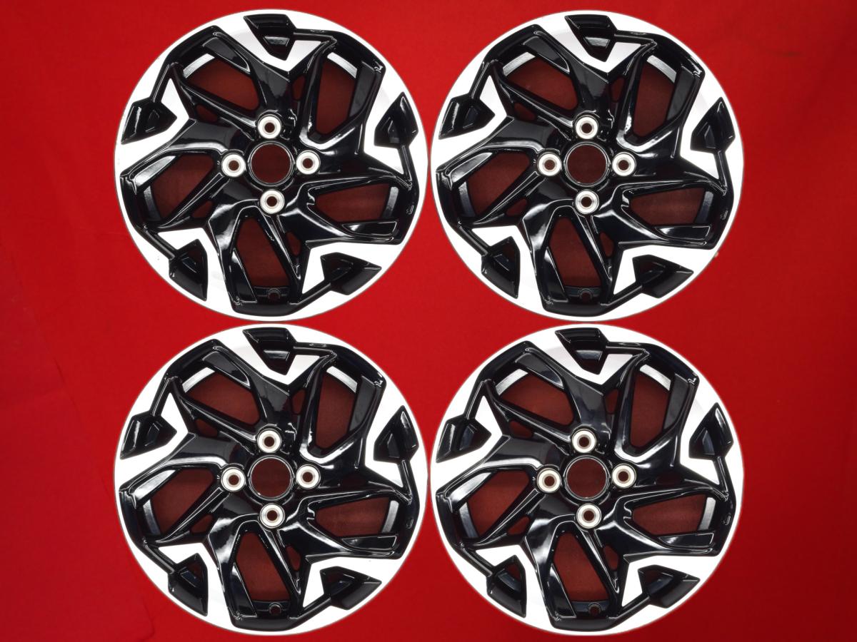 N-BOX カスタム(JF3/JF4)純正 15inch 4.5Jx15 +45 4/100 ブラックポリッシュ(ブラック&ポリッシュ) エヌボックス プラス エヌバン エヌボックス カスタム エヌボックス プラス カスタム エヌワゴン エヌボックス