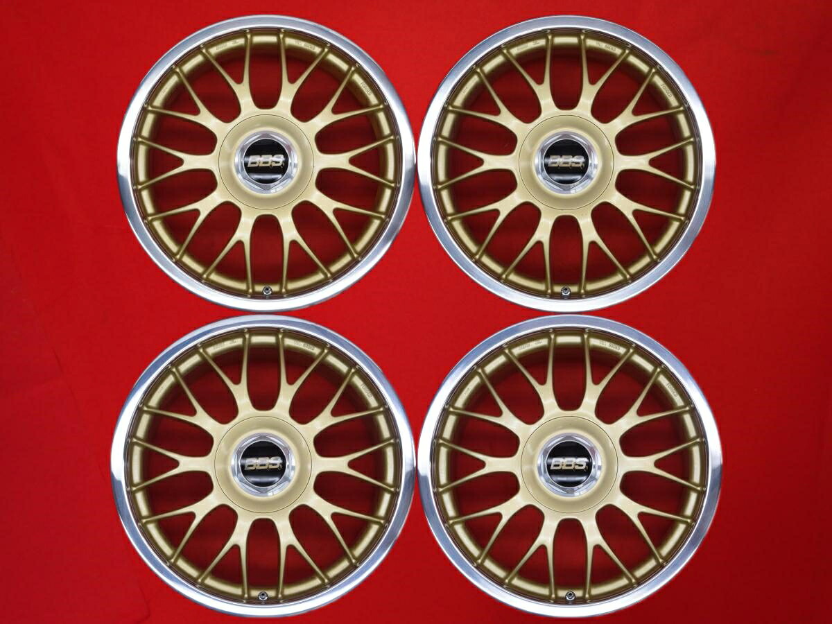 BBS RT 8/9Jx17 +45 5/114.3 ポリッシュ系 ゴールド(金色)系 アリスト IS250C ソアラ クラウン アスリート セルシオ チェイサー クラウン マジェスタ RX-7