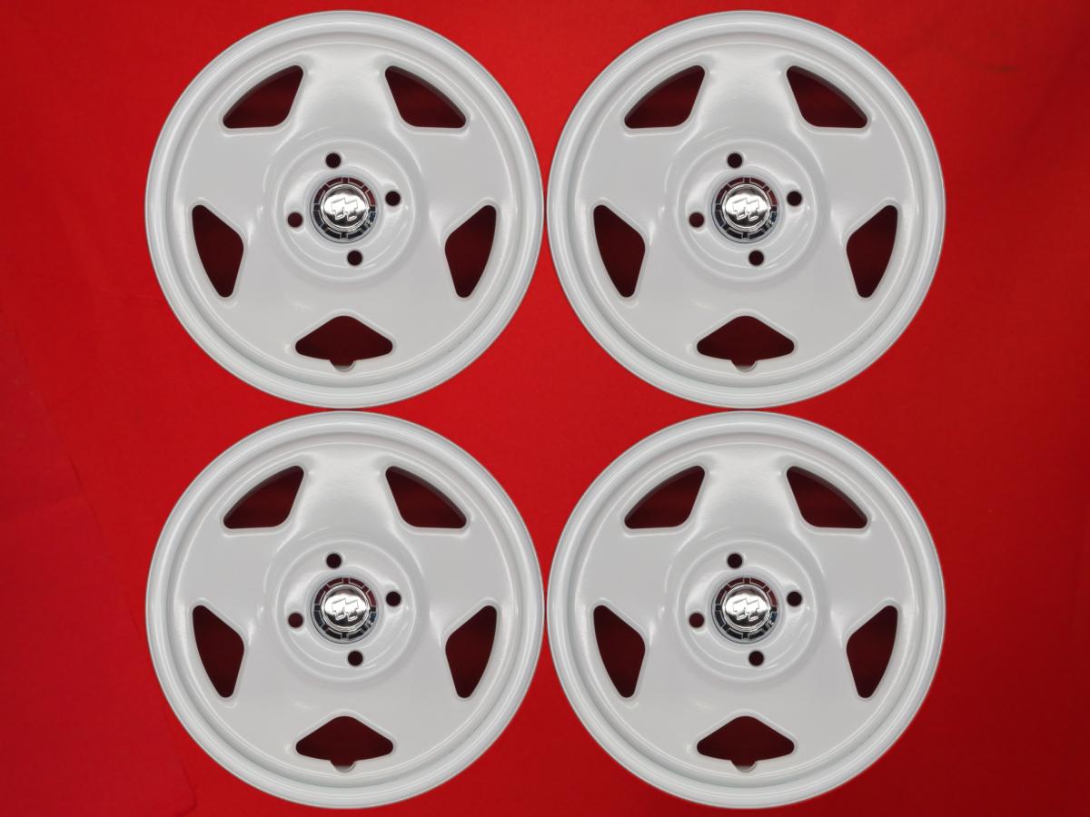 ☆TT Aスチール(ライン無) 5Jx14 +43 4/100 ホワイト(白色)系 エヌボックス スラッシュ ムーヴ コンテ ハイゼット キャディー プレオ プラス ルークス ピクシス エポック アルト ラパン ショコラ ハイゼットトラック ムーヴ キャンバス タフト MRワゴン ラピュタ ミニカ ト|中古タイヤ・ホイールの太平タイヤ