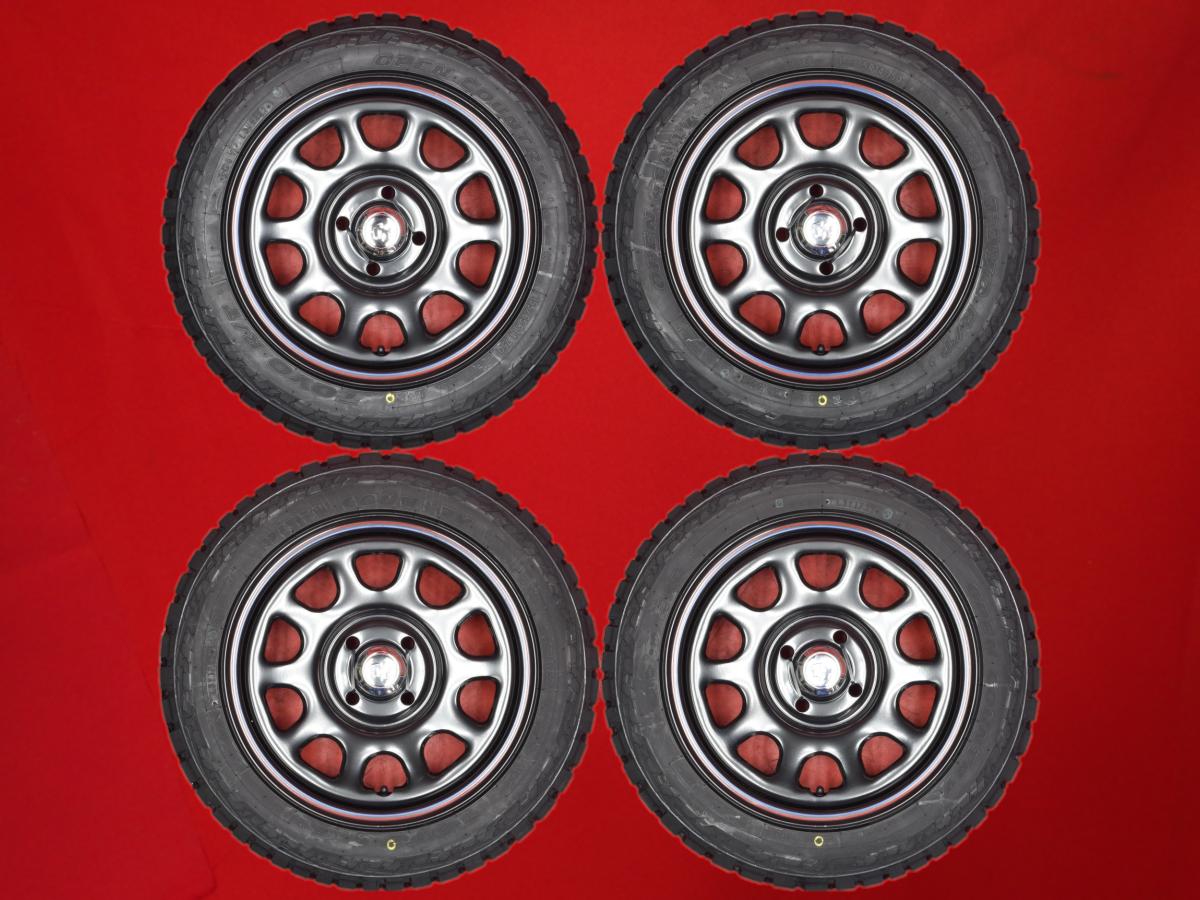 トーヨー オープンカントリー R/T TOYO OPEN COUNTRY R/T 155/65R14 75Q ☆TT Dスチール(RED&BLUEライン有) 5Jx14 +30 4/100 ブラック(黒色)系｜中古タイヤ・ホイールの太平タイヤ 42,900円