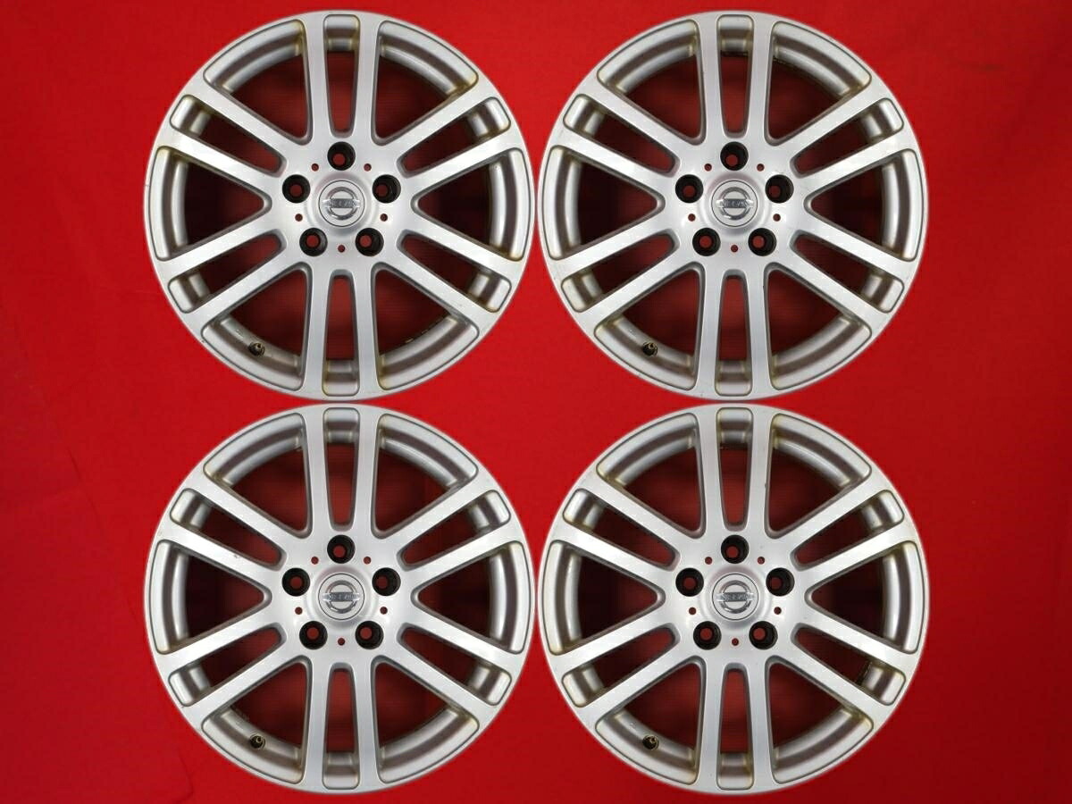 ニッサン 純正オプション6Wスポーク 7Jx17 +40 5/114.3 シルバー(銀色)系 リバティ バサラ フェアレディZ リーフ フーガ ジューク シルビア リーフ e+ プリメーラ デュアリス スカイライン プレサージュ セフィーロワゴン ローレル プレジデント セドリック&グロリア シルフ|中古タイヤ・ホイールの太平タイヤ
