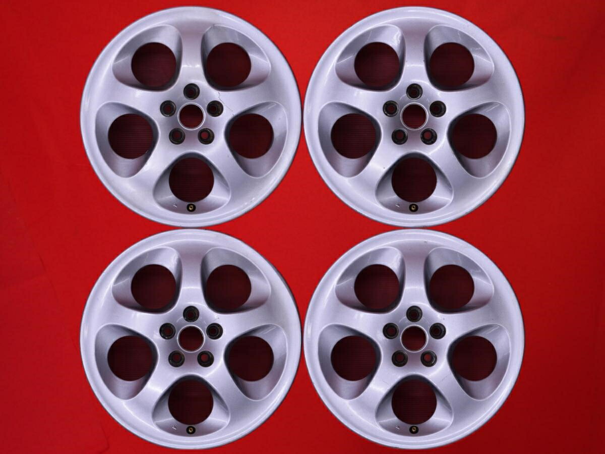 アルファロメオ 147 156 18インチ ハイパーシルバー フルフォージドホイールリム 18x8 4 個セット アルファロメオ 147 156 18インチ 19インチ ハイパーシルバー フル