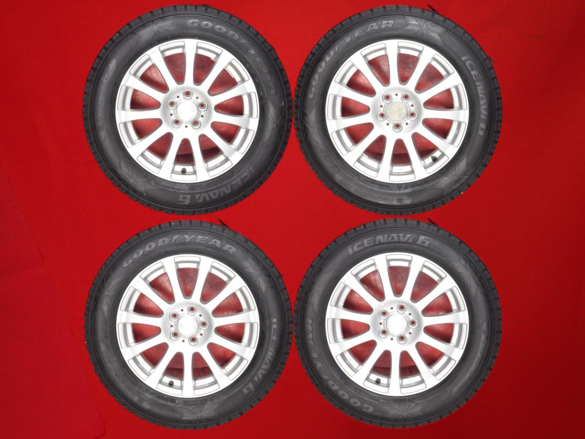 グッドイヤー アイスナビ 6 GOODYEAR ICENAVI 6 215/60R16 95Q 11スポークタイプ 1P 6.5Jx16 +48 5/100 シルバー(銀色)系 フォレスター レガシィ|中古タイヤ・ホイールの太平タイヤ